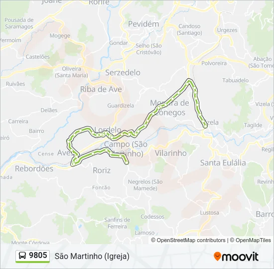 9805 Bus Line Map