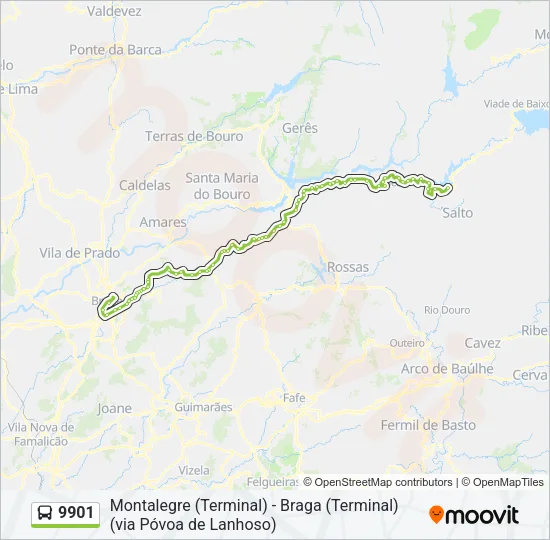 9901 Bus Line Map