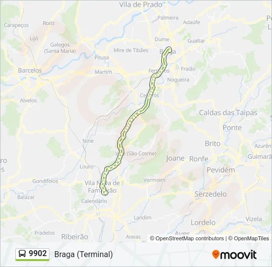 9902 Bus Line Map