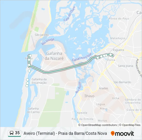 35 Bus Line Map