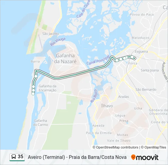 35 Bus Line Map
