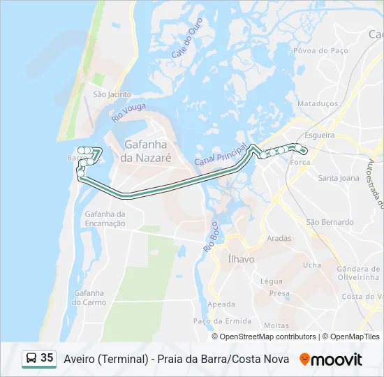 35 Bus Line Map