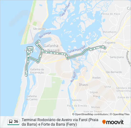 36 Bus Line Map