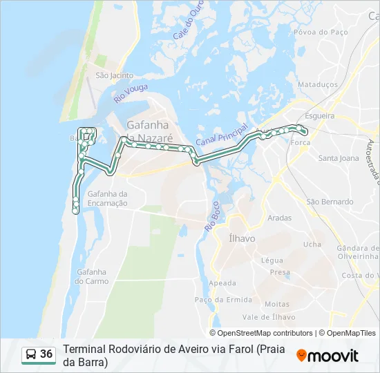 36 Bus Line Map