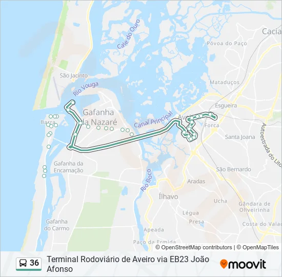 36 Bus Line Map