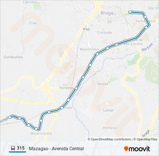 315 bus Line Map