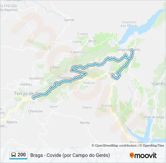 200 Bus Line Map