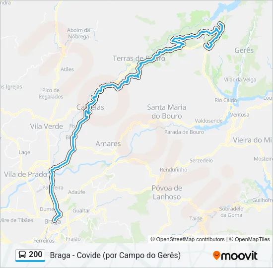 200 Bus Line Map