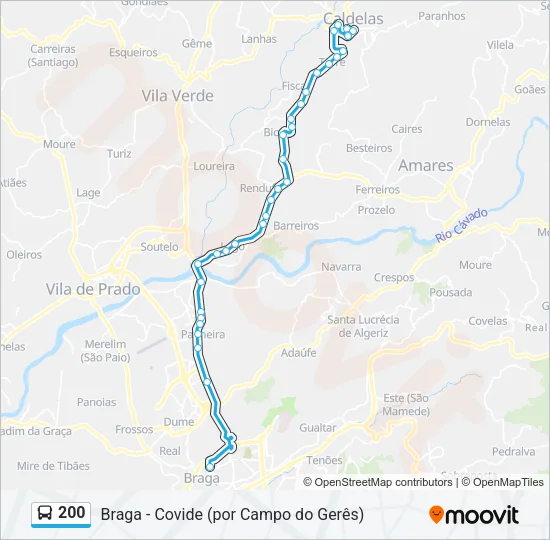 200 Bus Line Map