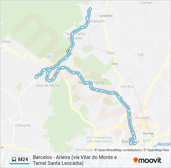 M24 Bus Line Map