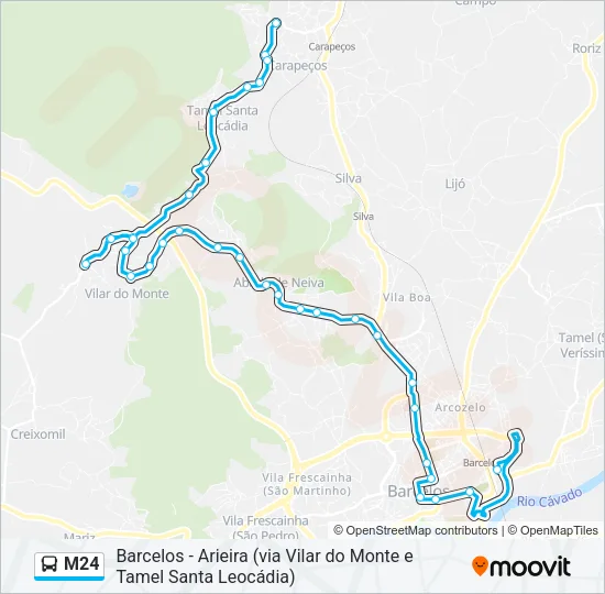 M24 Bus Line Map