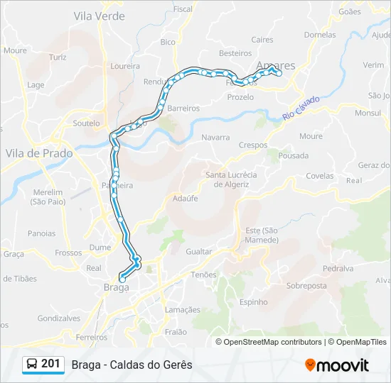 201 Bus Line Map