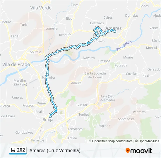 202 Bus Line Map