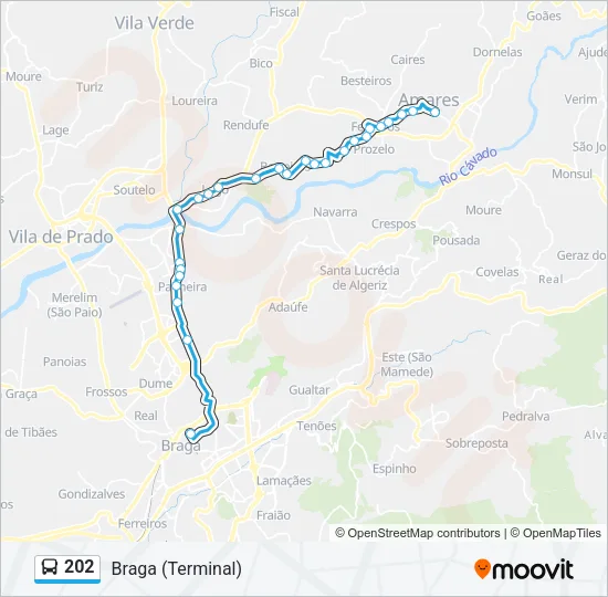 202 Bus Line Map