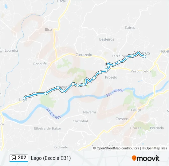 202 Bus Line Map