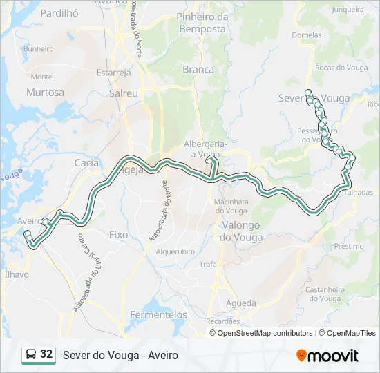 32 Bus Line Map