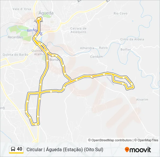 40 Bus Line Map