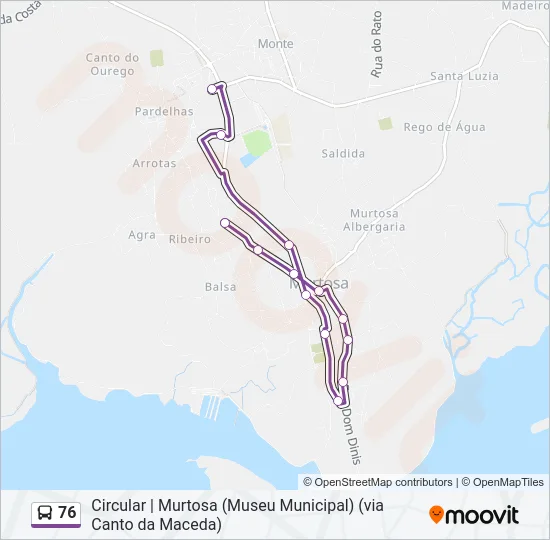 76 Bus Line Map