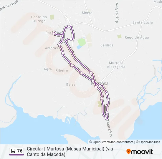 76 Bus Line Map