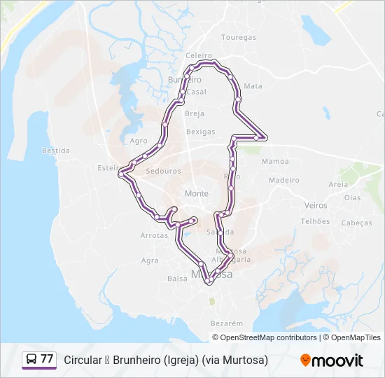 77 Bus Line Map