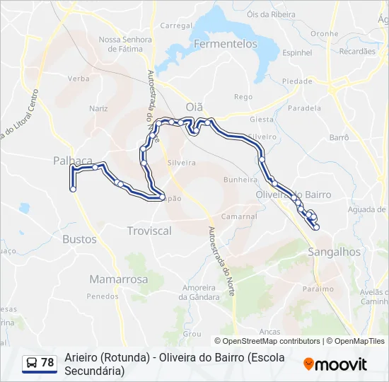 78 Bus Line Map