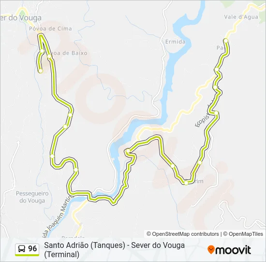 96 Bus Line Map