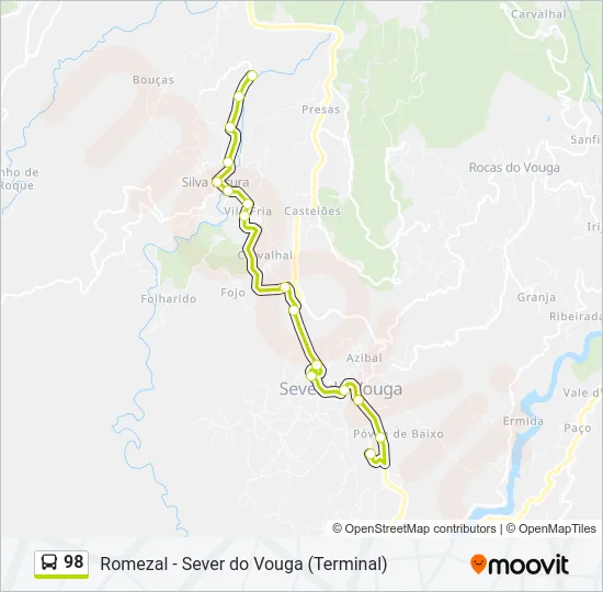 98 Bus Line Map