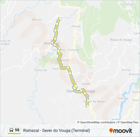 98 Bus Line Map