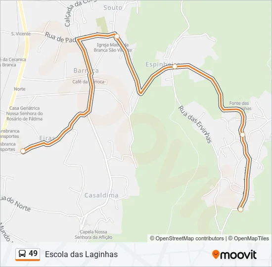 49 Bus Line Map