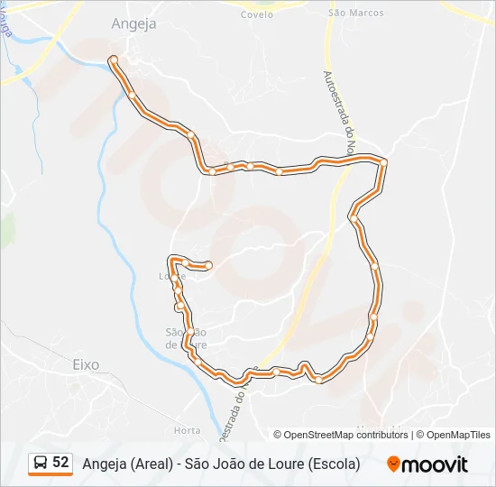52 Bus Line Map