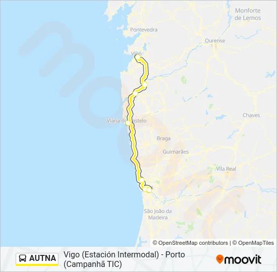AUTNA Bus Line Map