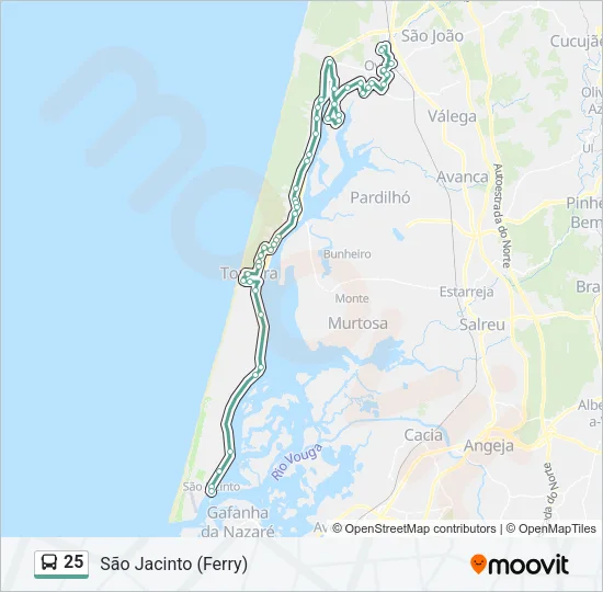 25 Bus Line Map
