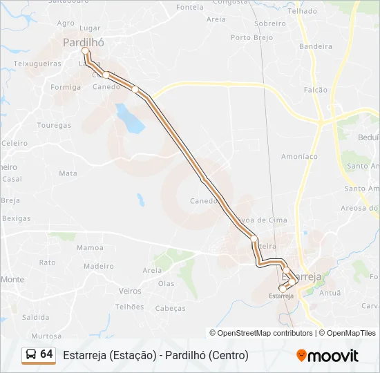 64 Bus Line Map