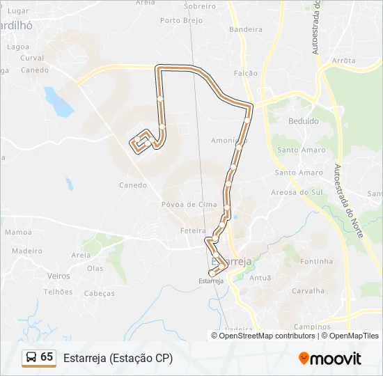 65 Bus Line Map