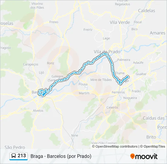 213 Bus Line Map