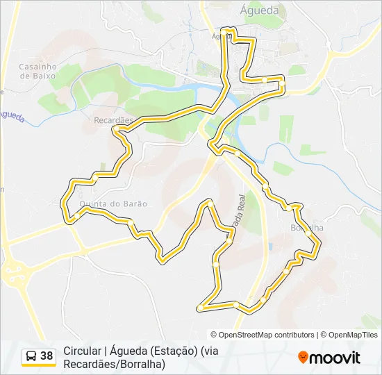38 Bus Line Map