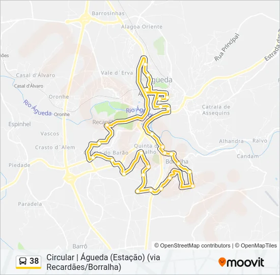 38 Bus Line Map