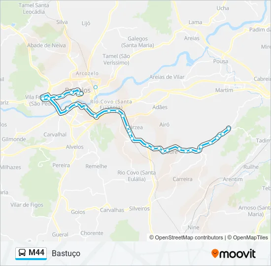 M44 Bus Line Map