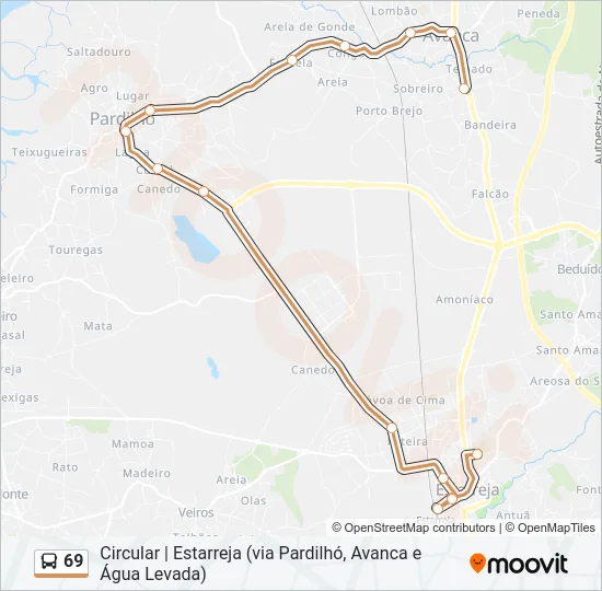 69 Bus Line Map