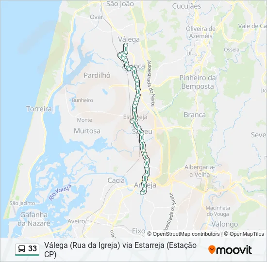 33 Bus Line Map