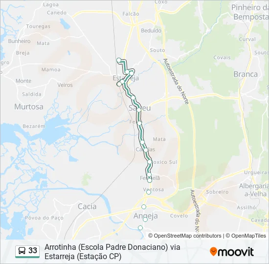 33 Bus Line Map
