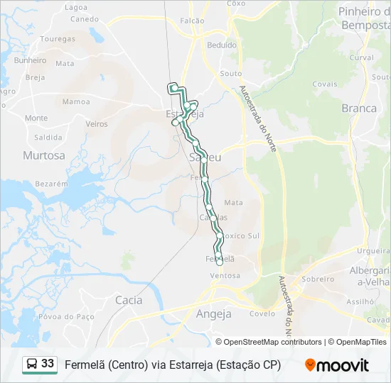 33 Bus Line Map