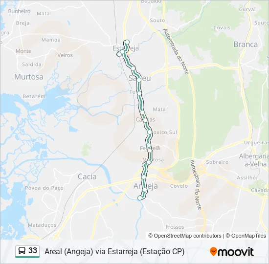33 Bus Line Map