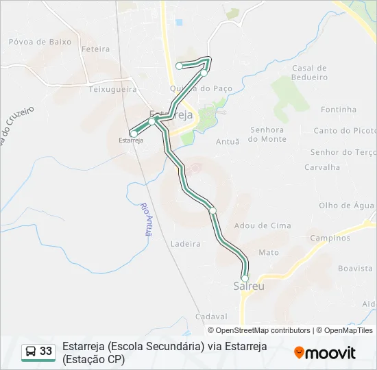 33 Bus Line Map