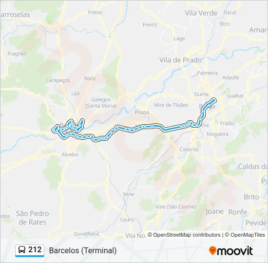 212 Bus Line Map