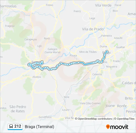 212 Bus Line Map