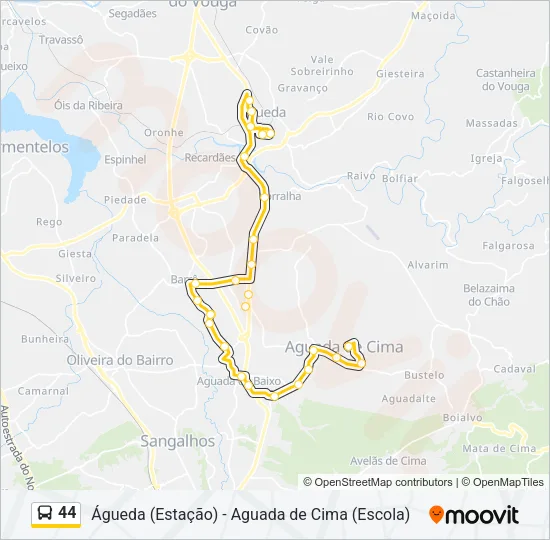 44 Bus Line Map