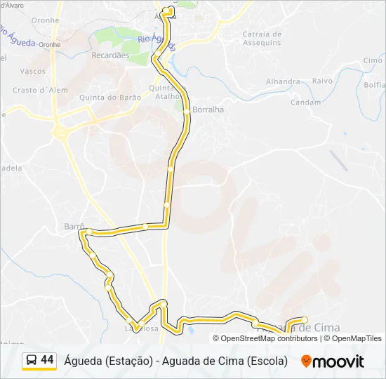 44 Bus Line Map