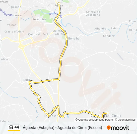 44 Bus Line Map