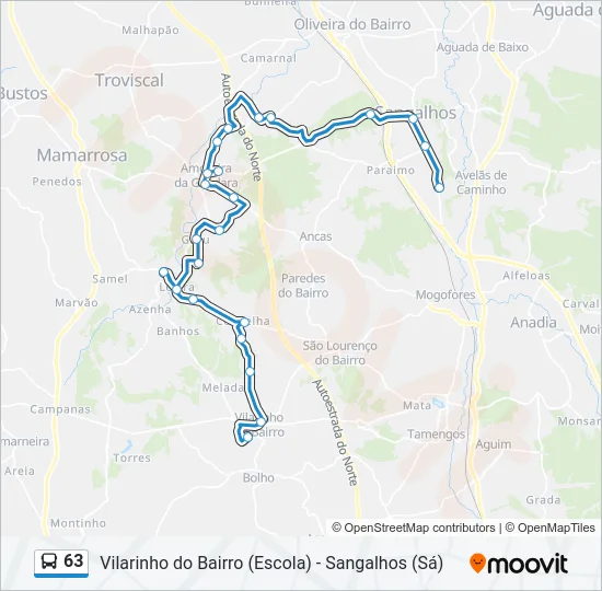 63 Bus Line Map